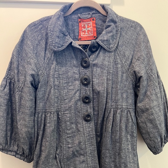 Free People chambray jacket - Picture 1 of 10